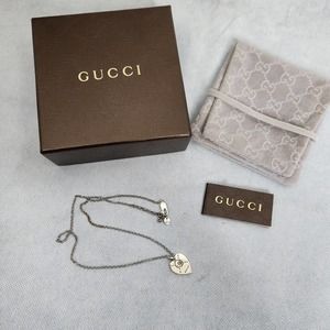 Gucci Ghost Skull Pendant Heart Star Silver Necklace Charm